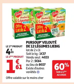 Auchan LIEBIG Pursoup' velouté de 12 légumes offre