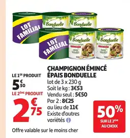 Auchan Champignon émincé épais offre