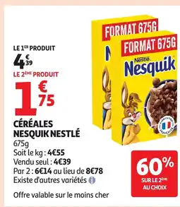 Auchan Céréales nesquik nestlé offre