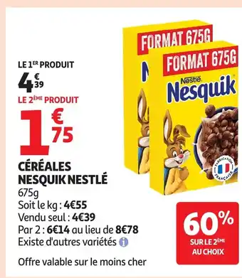 Auchan Céréales nesquik nestlé offre