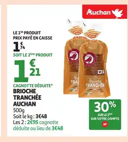 Auchan AUCHAN Brioche tranchée offre