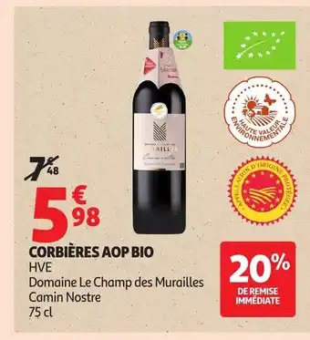 Auchan Corbières aop bio offre