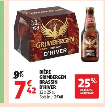 Auchan Bière grimbergen brassin d'hiver offre