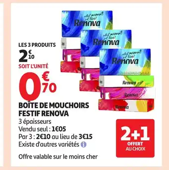 Auchan RENOVA Boîte de mouchoirs festif offre