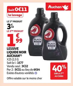 Auchan AUCHAN Lessive liquide noir offre