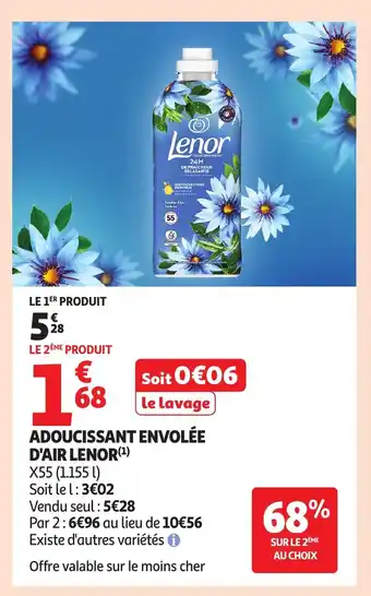 Auchan LENOR Adoucissant envolée d'air offre