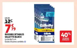 Auchan GILLETTE BLUE II Rasoirs jetables offre
