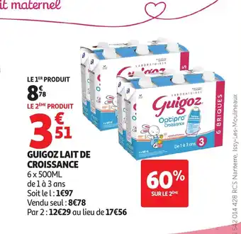 Auchan GUIGOZ Lait de croissance offre