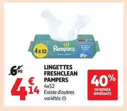 Auchan PAMPERS Lingettes fresclean offre