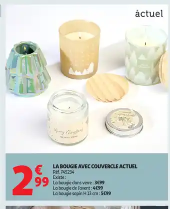 Auchan ACTUEL La bougie avec couvercle offre