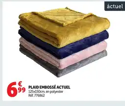 Auchan ACTUEL Plaid embossé offre