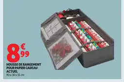Auchan ACTUEL Housse de rangement pour papier cadeau offre