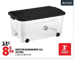 Auchan ACTUEL Boite de rangement offre