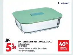 Auchan LUMINARC Boite en verre rectangle offre