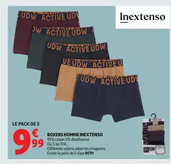 Auchan INEXTENSO Boxers homme offre