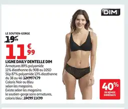 Auchan DIM Ligne daily dentelle offre