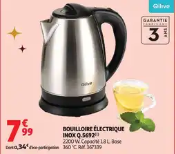 Auchan QILIVE Bouilloire électrique inox q.5692 offre