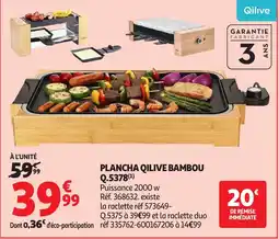 Auchan QILIVE Plancha bambou q.5378 offre