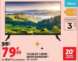 Auchan QILIVE Tv led 24"/60cm q24h251b offre