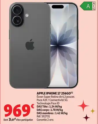 Auchan Apple iphone 17 256go offre