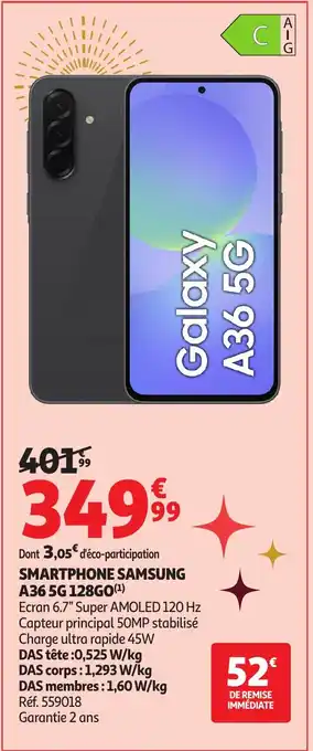 Auchan SAMSUNG Smartphone a36 5g 128go offre