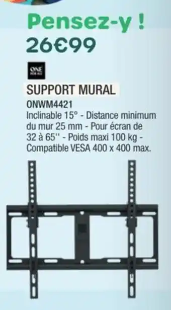 Extra Support mural onwm4421 offre