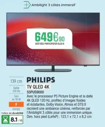 Extra PHILIPS TV QLED 4K offre
