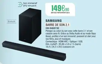 Extra SAMSUNG Barre de son 2.1 hw-b460f/xe offre
