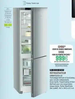 Extra LIEBHERR Réfrigérateur offre