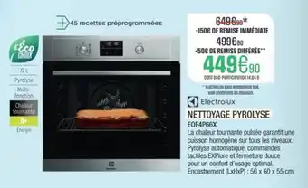 Extra ELECTROLUX Nettoyage pyrolyse e0f4p66x offre