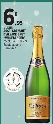E.Leclerc Crémant D'Alsace Brut Wolfberger offre