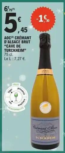E.Leclerc AOC Crémant d'Alsace Brut Cave de Turckheim offre