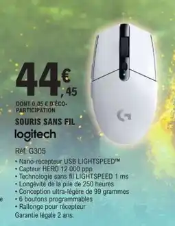 E.Leclerc SOURIS SANS FIL Logitech offre