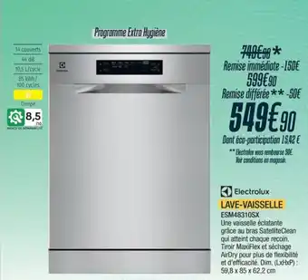 ELECTROLUX Lave-vaisselle esm48310sx