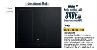 Proxi Confort BEKO Table induction hi164203fmt offre