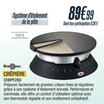 Proxi Confort KRAMPOUZ Crêpière cebpf2bo offre