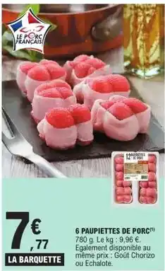 E.Leclerc Express 6 paupiettes de porc offre