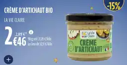 La Vie Claire Crème d'artichaut bio offre