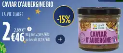 La Vie Claire Caviar d'aubergine bio offre