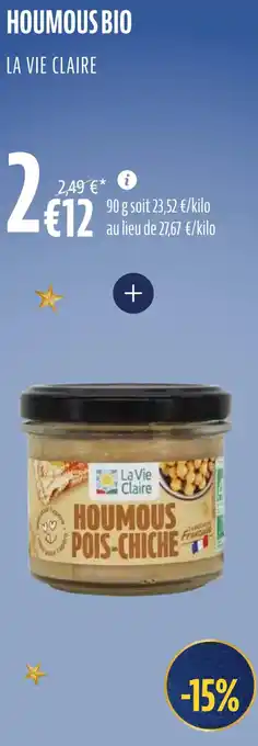 La Vie Claire Houmous bio offre