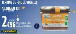 La Vie Claire Terrine de foie de volaille au cognac bio offre
