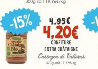 Naturalia CASTAGNA DI VALLERUS Confiture extra châtaigne offre