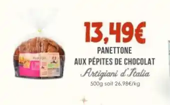 Naturalia ARTIGIANI D'ITALIA Panettone aux pépites de chocolat offre