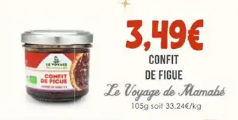Naturalia LE VOYAGE D MAMABÉ Confit de figue offre