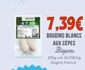 Naturalia BIOPORC Boudins blancs aux cèpes offre