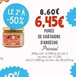 Naturalia PRIMÉAL Purée de châtaigne d'ardèche offre