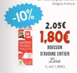Naturalia LIMA Boisson d'avoine entier offre