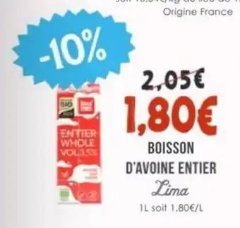 Naturalia LIMA Boisson d'avoine entier offre