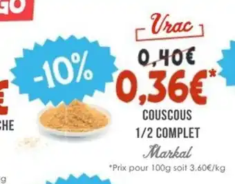 Naturalia MARKAL Couscous 1/2 complet offre