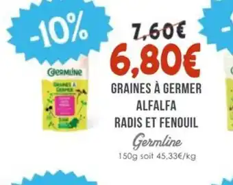 Naturalia GERMLINE Graines à germer alfalfa radis et fenouil offre
